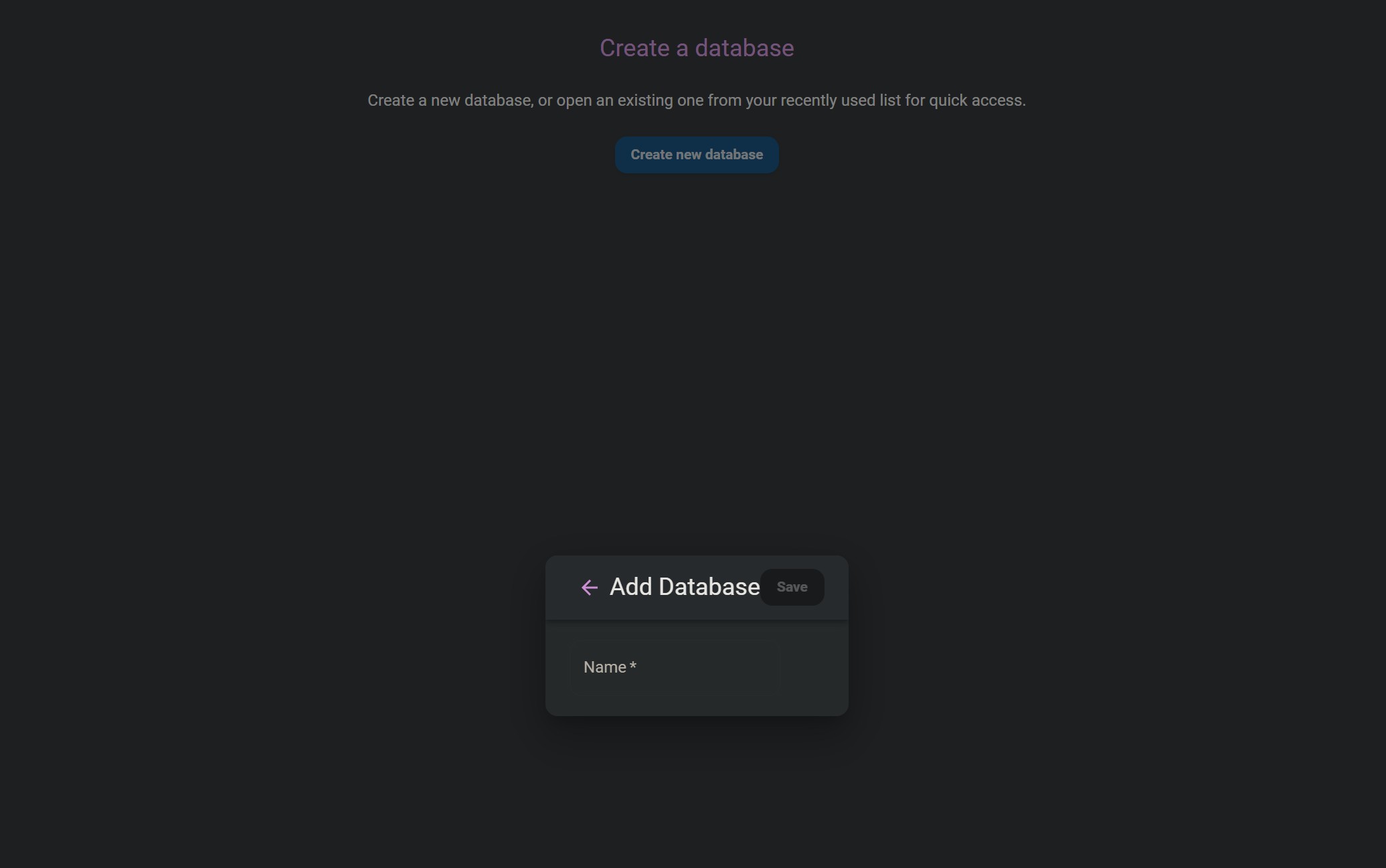 First screen