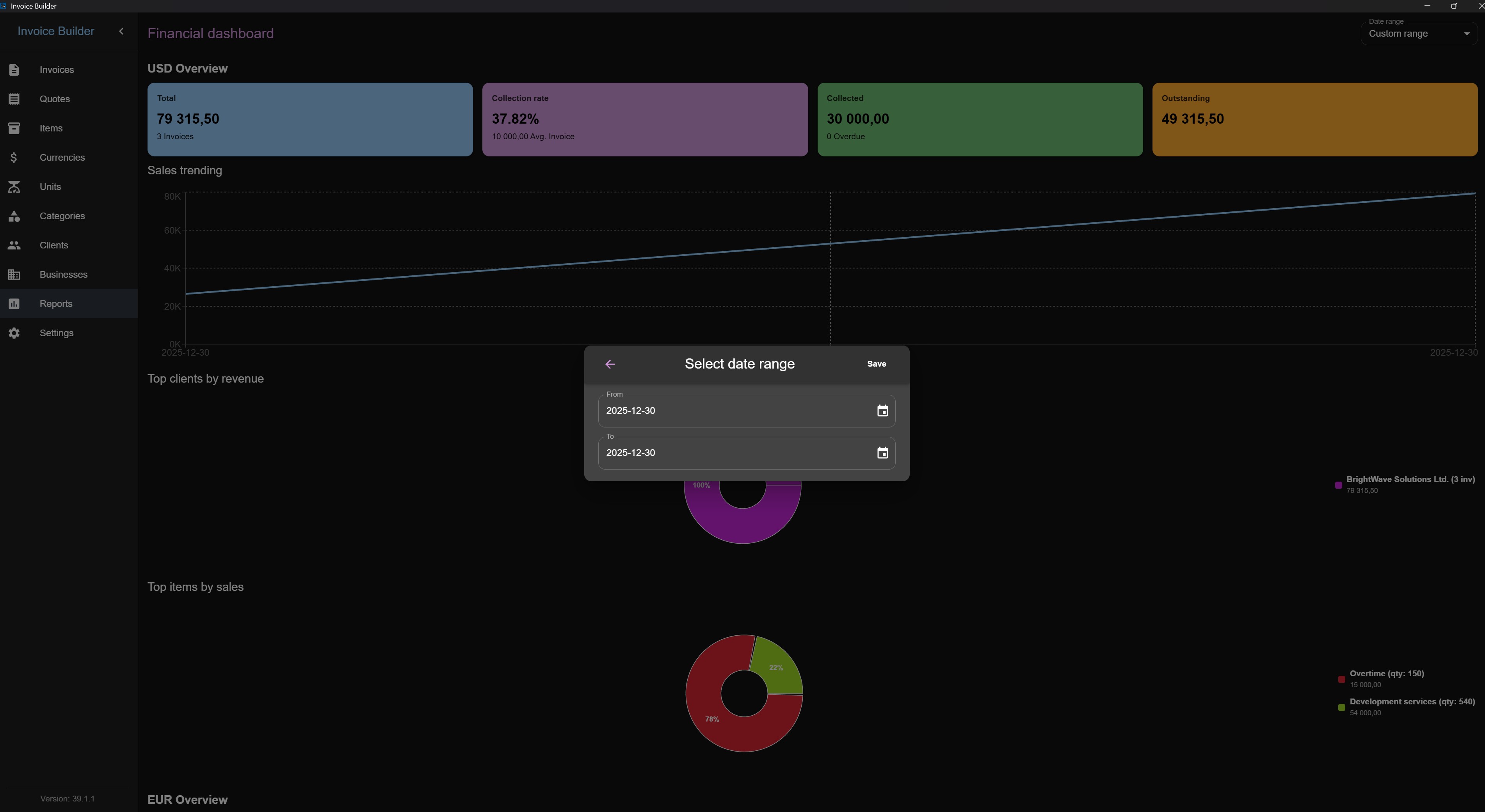 Reports custom filters