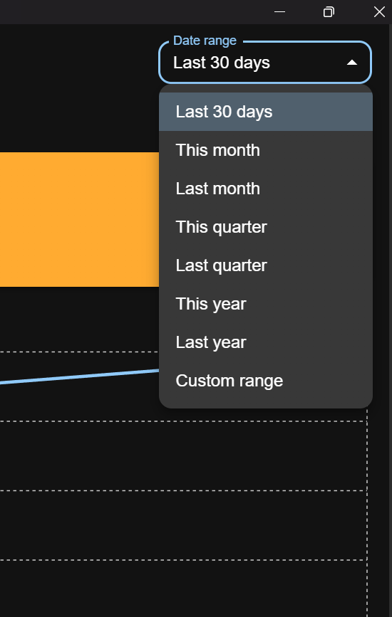 Reports predefined filters